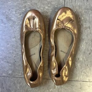 Rose gold Sanuk flats